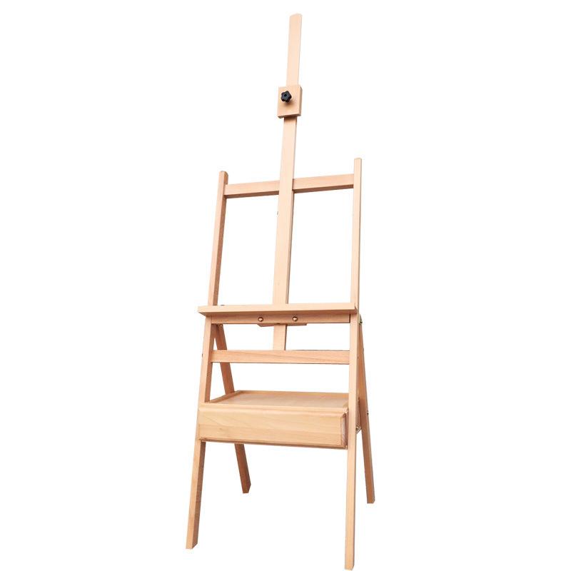 

Beechwood Foldable Flat Drawer Easel Set for Oil Painting & Gouache - Perfect for Children & Adults