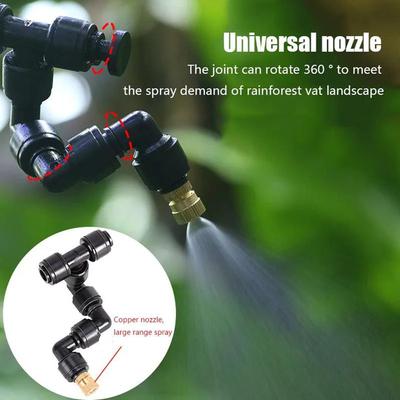 1/4" 6.35MM Watering Spray Nozzle Tee Elbow Aquarium Quick Coupling Water Connector Pipe Cutting Knife 4/6mm Hose Irrigation Kit