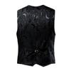 Männer Weste Mantel Ärmellos Blumendruck Formale Slim Fit Strickjacke Hochzeit Party V-ausschnitt Plus Größe Einreiher Bräutigam Weste Männer Kleidung