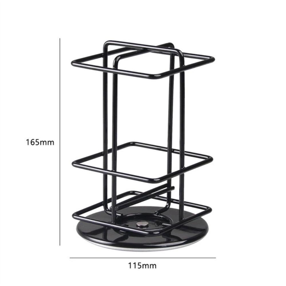 

Metal Coffee Pod Holder 360° Rotatable Capsules Storage Organizer for Nespresso For Home Kitchen Style-1 Black