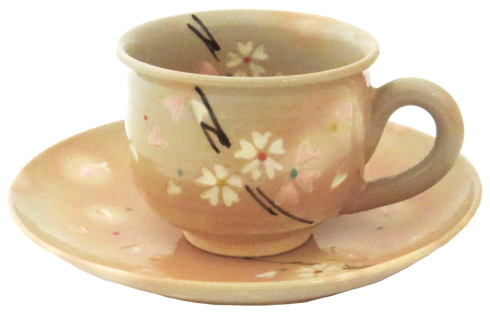 

Kyoto ware, Kiyomizu ware, Seki kiln, Coffee cup, Kohiki Sakura, D11-11