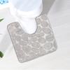 Toilet Door Mat Carpet Mat Toilet Floor Mat U-shaped Floor Mat Water Resist Mat Toilet Bathroom Moisture-wicking Non-slip Mat