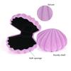 Velvet Jewelry Box Shell Shape Wedding Ring Box Organizer Storage Display Packaging Case Holder Gift Accessories 4 Colors