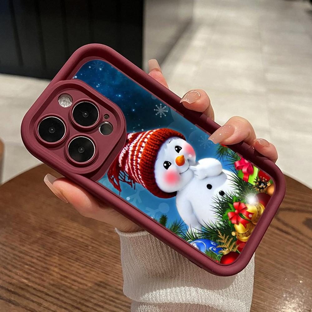 Sky Eye Ladder Soft Case for Samsung A06 A15 A25 A35 A55 A14 A24 A34 S23 S24 FE All Samsung Models Phone Cases Cover NY42 Merry Christmas Bear Deer