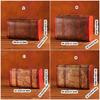 Multi Functional Wooden Chest with Faux Leather Handle Portable Carrying Case Home Decoration Travel Storage Solution