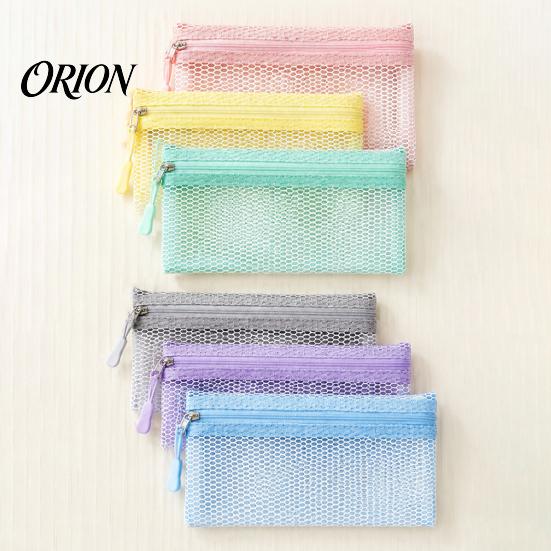 Portable Toiletry Pouch Mesh Makeup Brush Pouch, Cosmetic Bag with Zipper, Clear Quick Dry Accessory Case Organizer for Travel Daily Storage