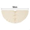 Knitted Christmas Skirt Base Cover 92cm Round Carpet Ornament for Bedroom Farmhouse Office