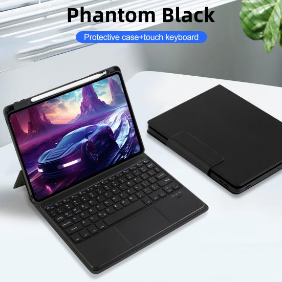 Tablet Bluetooth-compatible Keyboard with Protective Case Colorful Backlit Design Detachable Keyboard Cover Protector