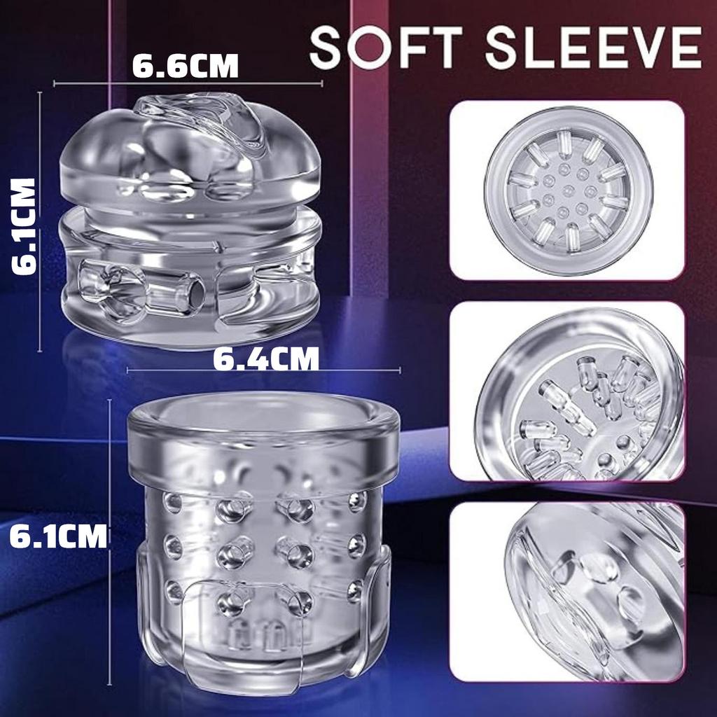 Automatic Hands-Free Male Masturbator 5 Retractable Swivel Modes 10 Vibrations Realistic Pocket Pussy and Penis Pumps Adult Male Sex Toys