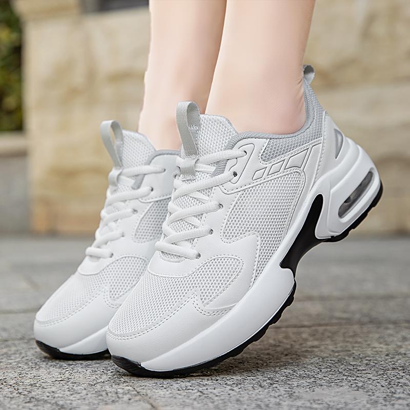 

Женские кроссовки повседневные студенческие черные кроссовки для бега белые ортопедические туфли на воздушной подушке большого размера для увеличения роста EU: 35 белый