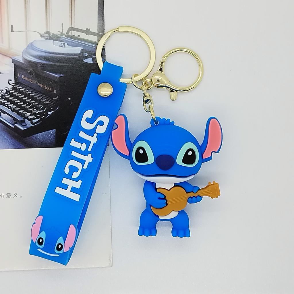 Cross Border Creative Cartoon Stitch Doll Keychain Bag Car Keychain Accessories Gift Wholesale Toys Anime Cartoon Frind Fashion