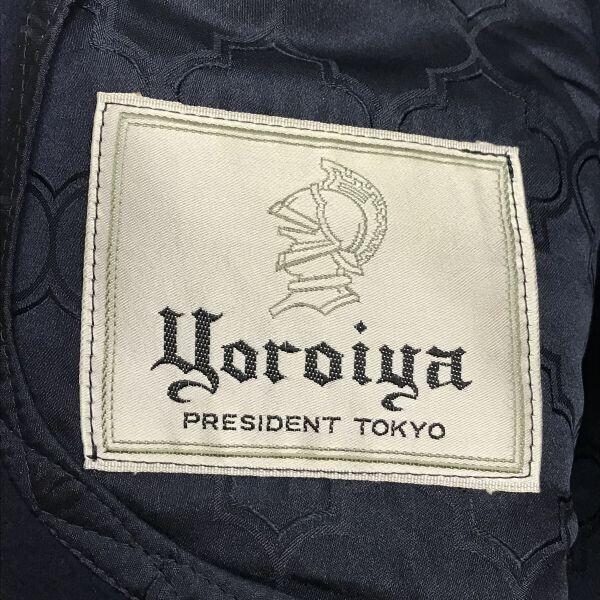 England YOROIYA Cashmere 100% Chester Coat L Men Navy Double-Breasted(USED)