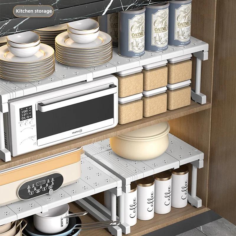 Stackable Wardrobe Layered Telescopic Racks Neat Kitchen Storage Divider Dorm Organizer Shelf Clothes Storage Partitions Rack