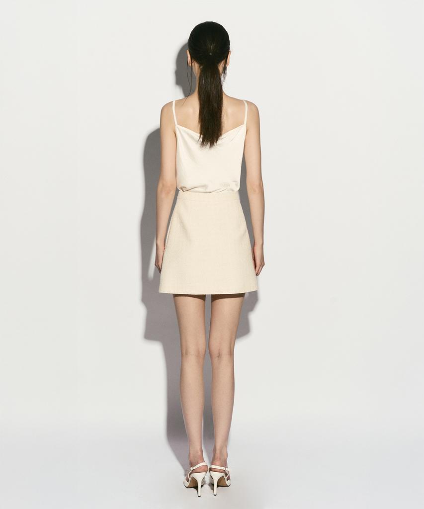 RE RHEE Tweed Mini Skirt
