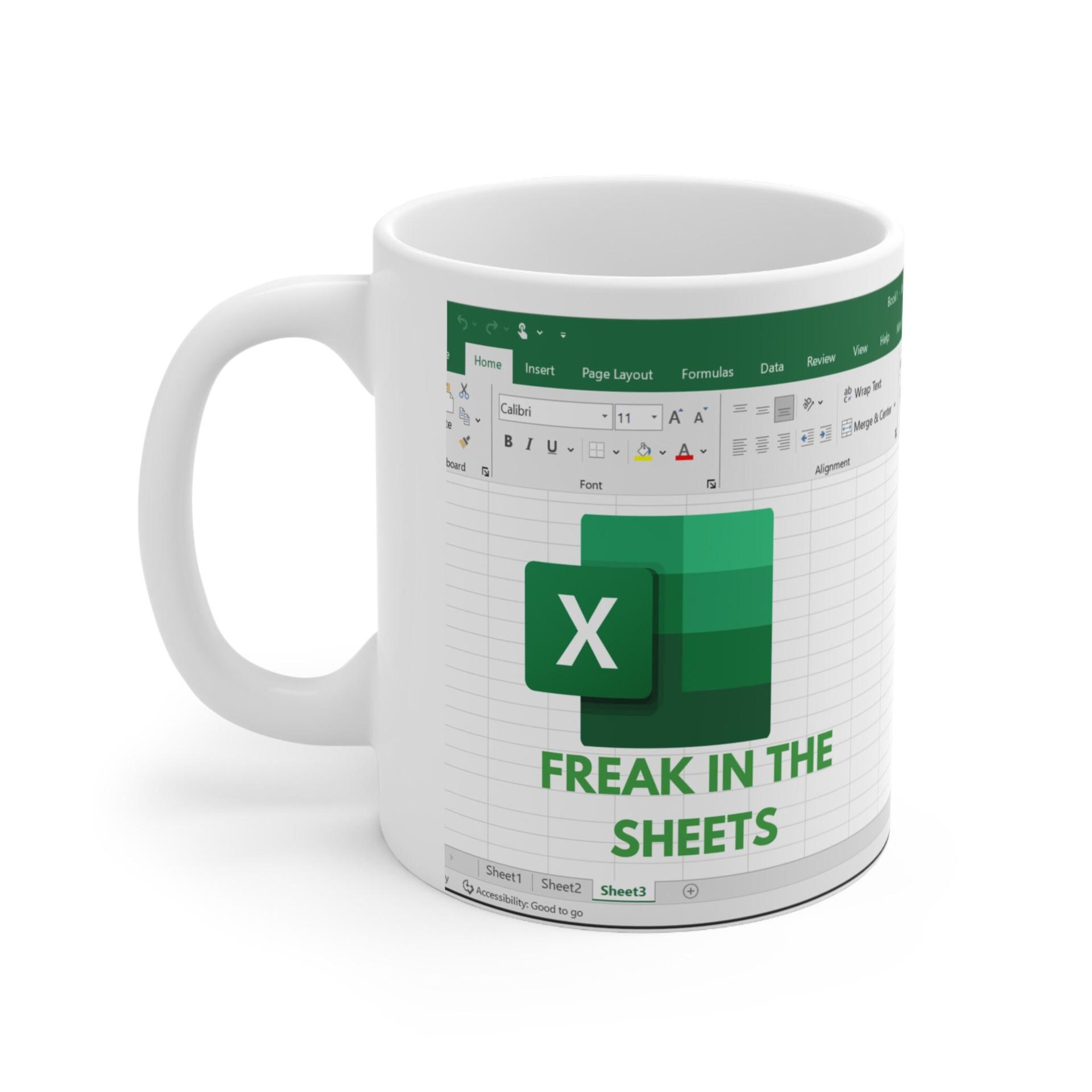 

Кружка керамическая Freak Sheets Электронная таблица Excel 301-400ml