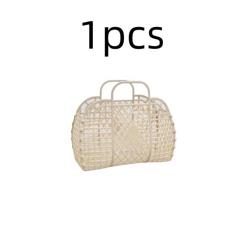 Detachable Shower Basket Plastic Bath Basket Bathroom Hollow Wash Storage Basket Shopping Basket