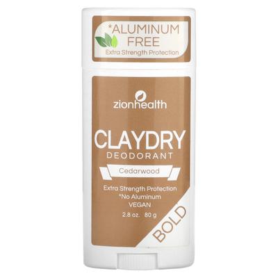 Deodorante ClayDry, Bold, Legno di Cedro, 80 g (2,8 once)