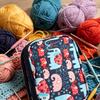 Crochet Hook Empty Case Double Layer Portable Knitting Tool Storage Bag for Home and Travel Crafting