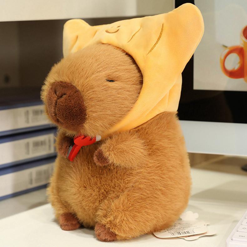 Croissant Capybara Bread Plush Toy Cartoon Animal Stuffed Doll Gift Decoration