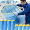 Multifunctional Pre-Taped Masking Film Strong Adsorption No Residue Dustproof PE Films Blue Drop Cloth Thickened