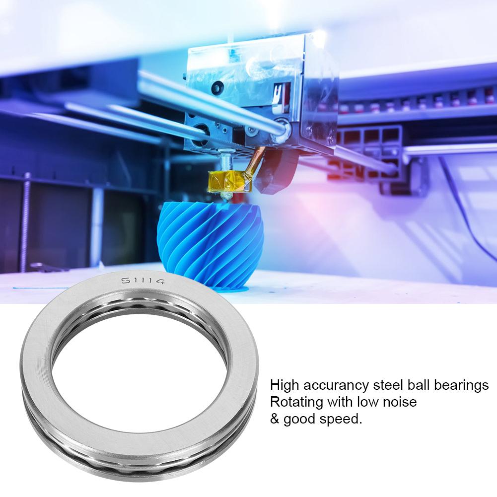 Thrust Ball Bearing Industrial Parts Stamping Cage Low Noise 2RS Seal Dustproof 51114