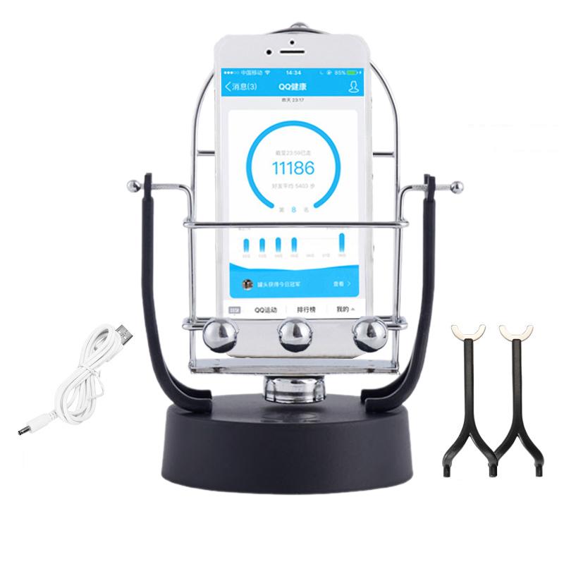 Telefon Schwinggerät Automatisches Wackeln Elektronische Bewegungsmaschine Rotierende Schwingbewegung Handyhalter Zum Schritte Zählen Gd