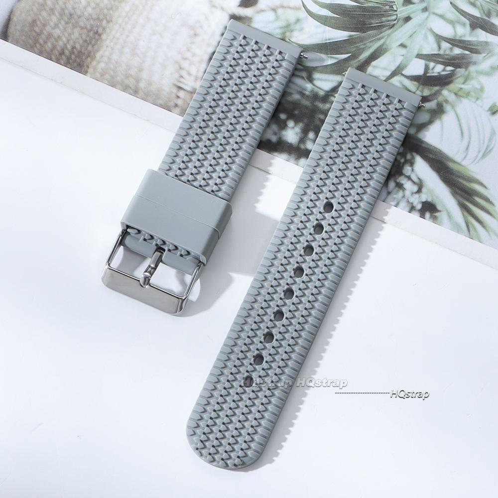 Soft Silicone Rubber Watch Strap 18mm 20mm 22mm 24mm Men Women Sport Waterproof Wrist Band Universal Belt Quick Release Bracelet