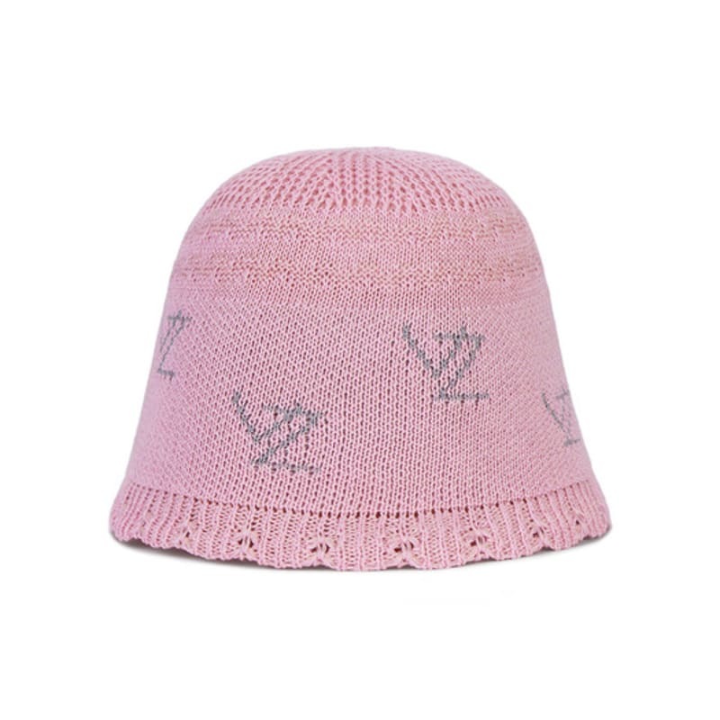 VARZAR VZ Logo Jacquard Bucket Hat Pink