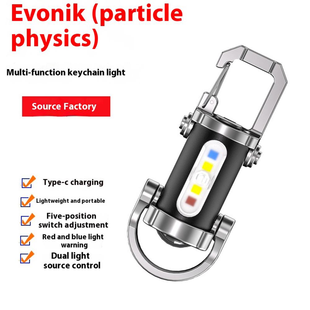 Mini Flashlight 7 Gear Pocket Flashlight Type-C USB Rechargeable Ultralight Camping Flashlight Waterproof for Outdoor Emergency