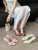 Spring Pointed Toe Thin Heel High Heel Elegant French Style Fashion SexyBeautiful Open Toe Women'sSandals