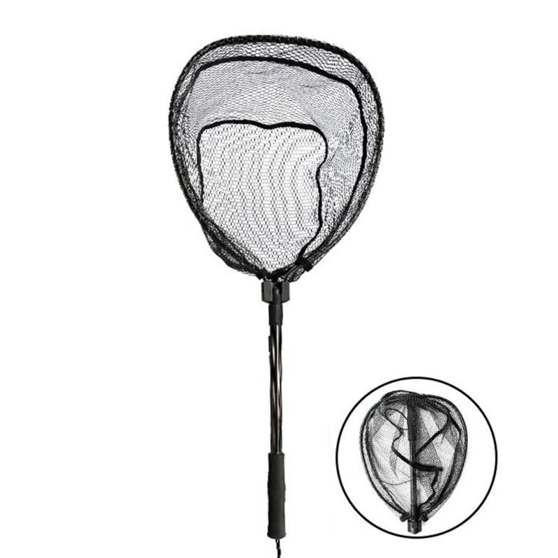 Aluminum Alloys Telescoping Landing Net NonSlip Folding Fishing Net  Collapsible Fishing Net  for Kids Adults