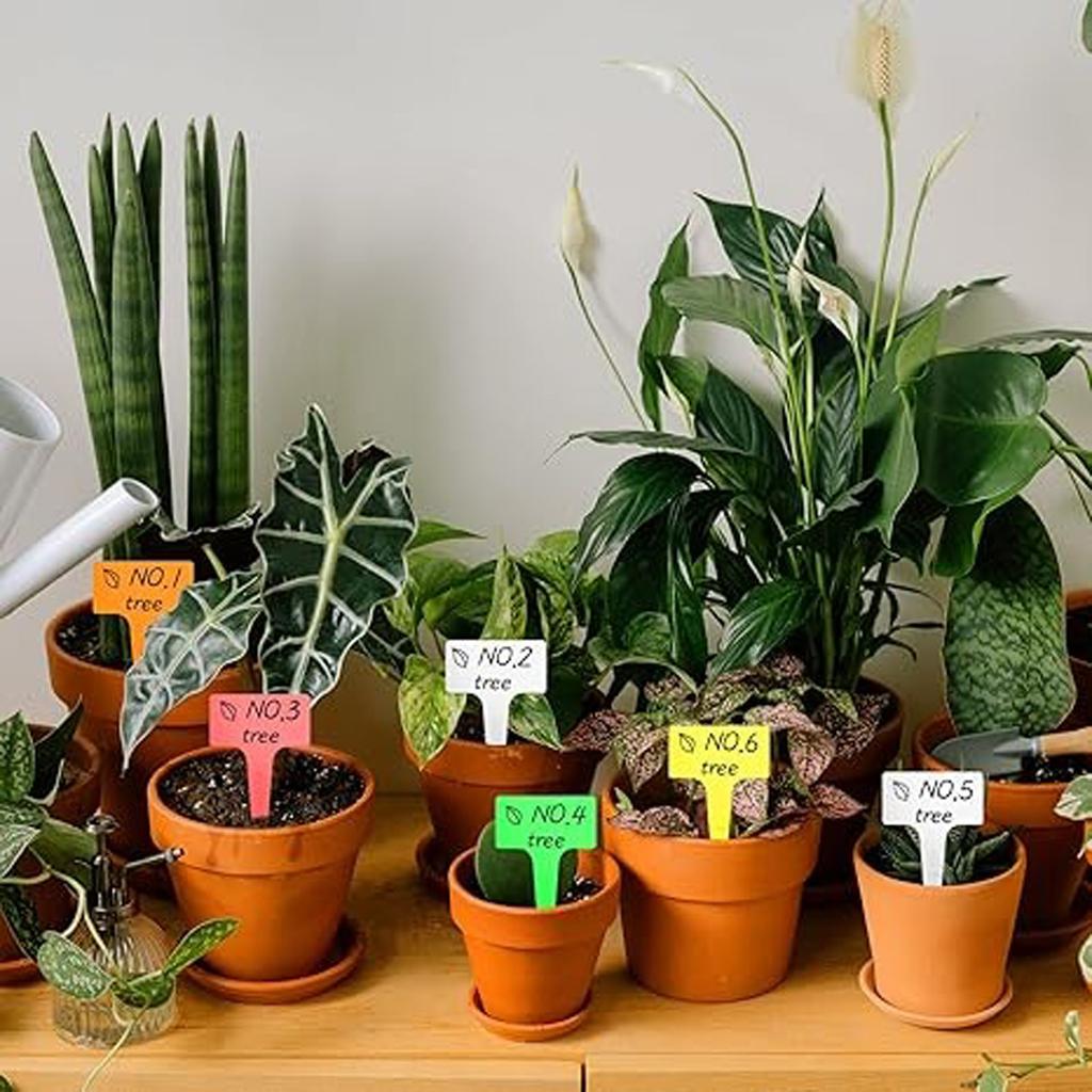 T-Type Plant Tags, Thick Plastic Plant Makers, Nursery Garden Labels