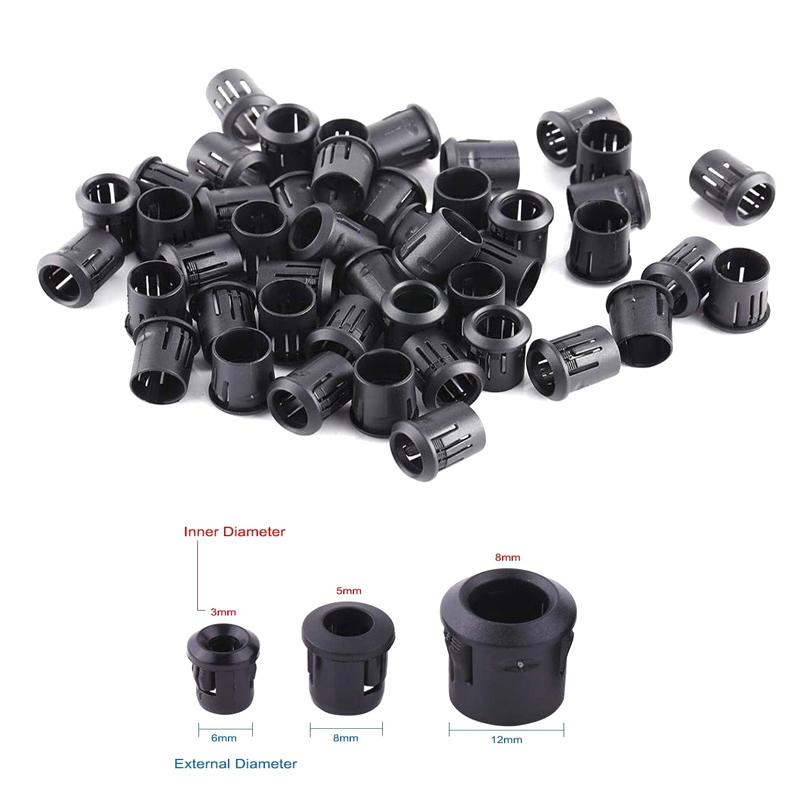 50Pcs 3Mm 5Mm 8Mm Led Holder Lamp Diode Black Plastic Shell For Led Light Diode Pre-Wired Holder Black Clip Bezel Socket Mount
