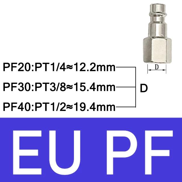 Pneumatic European Connector EU Standard Fittings For Compressor Male and Female Thread Quick Release Coupling Air Hose Fitting