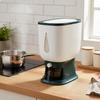 10kg Rice Storage Bin WaterResistantResistant PressButton Grain Dispenser Large Capacity Automatic