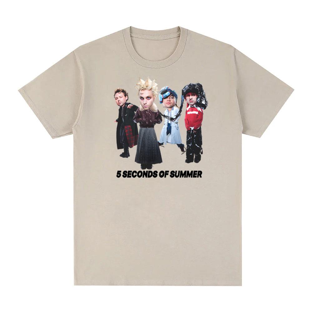 5 Seconds of Summer album NOT OKT Tričko 5SOS Grunge kapela Rukáv 100% Bavlna Letní tričko O-výstřih Oblečení Vysoce kvalitní topy