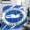 1PC Brighton Print Flannel Blanket, High quality All Seasons, Home Decor, Warmth and Comfort, Perfect for Christmas Gifts