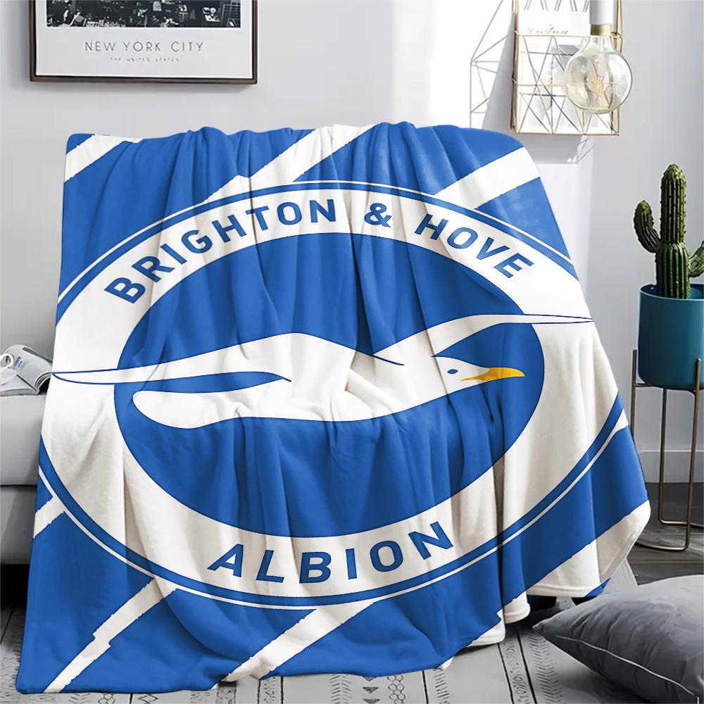 1PC Brighton Print Flannel Blanket, High quality All Seasons, Home Decor, Warmth and Comfort, Perfect for Christmas Gifts