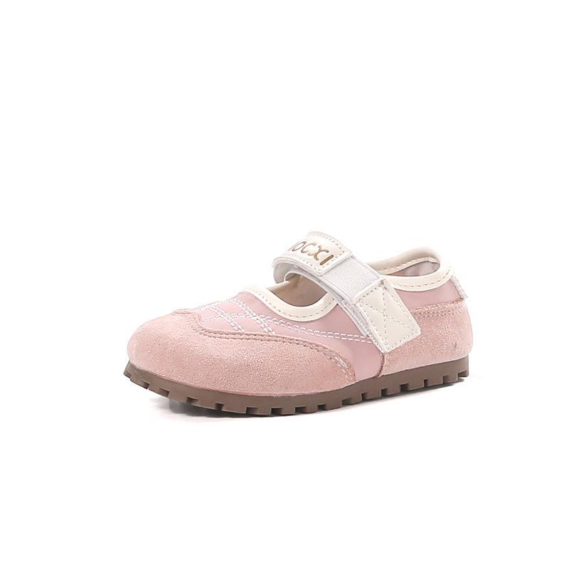 Spring/Autumn Baby Girl Non-Slip Soft Sole Princess Velcro Shoes.