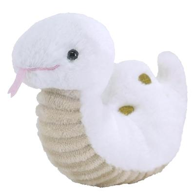 SunLemon Fluffy Snake WH Small 7.5 X 18 X 13cm Plush Animal Cute Zodiac Year of the Snake New Year's Gift P-1113