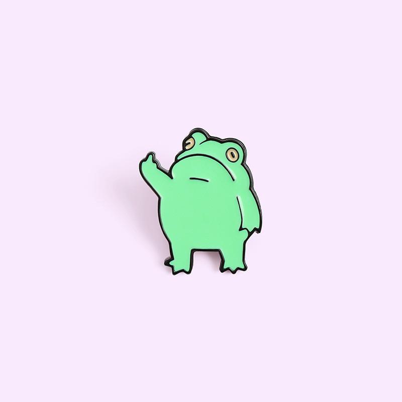 Enamel Frog Playful Pin Fun And Trendy Badge For Individualistic Style Lovers
