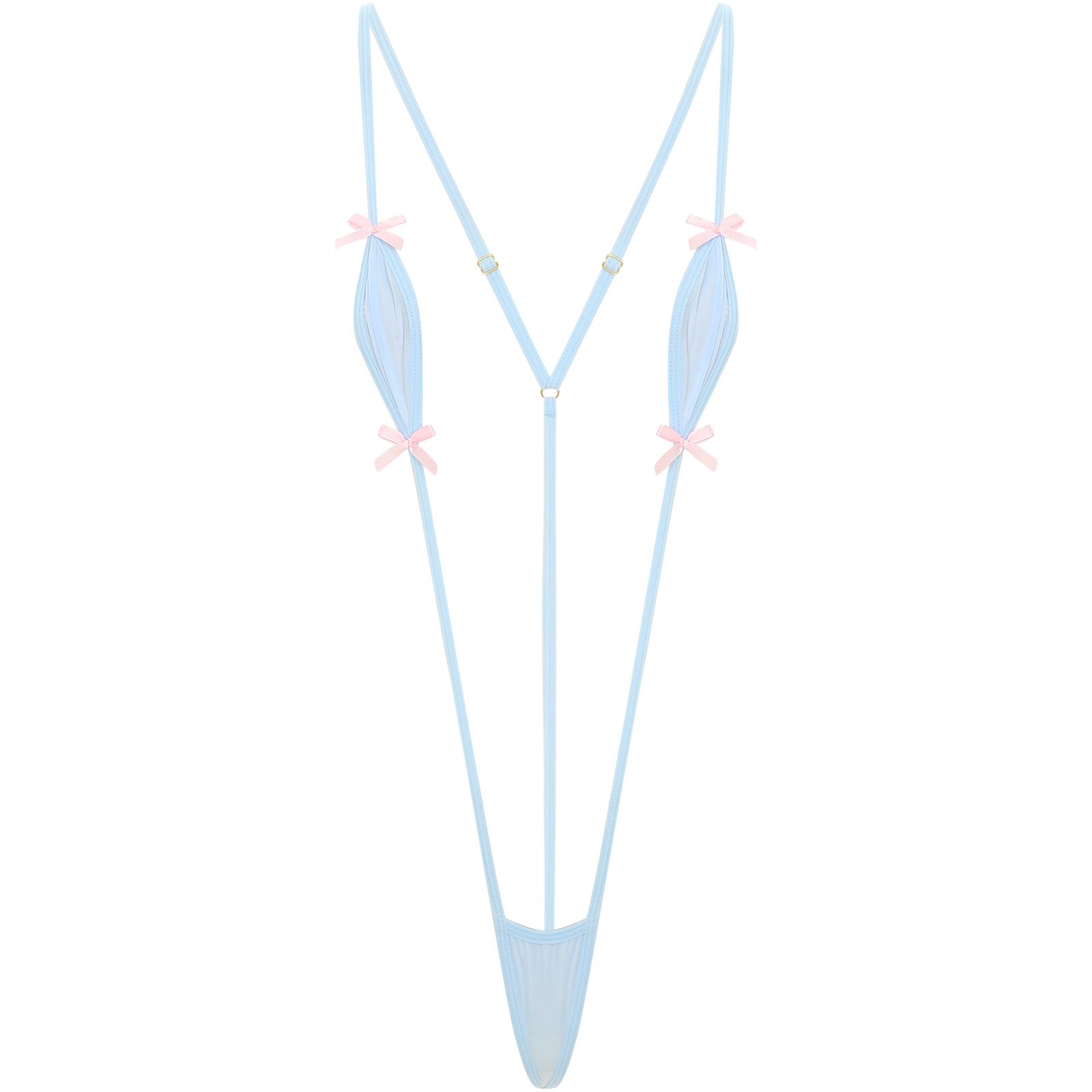 

Жіночий монокіні купальник без спини з вирізами та бантами для вечірок біля басейну або нічних заходів One Size