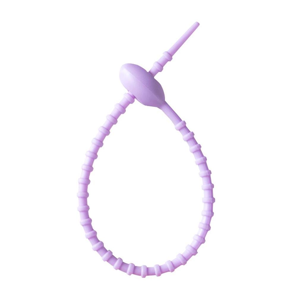 Colorful Silicone Tadpole Cable Tie: DIY Keychain, Trendy Toy, Bag Strap & Lanyard Winder