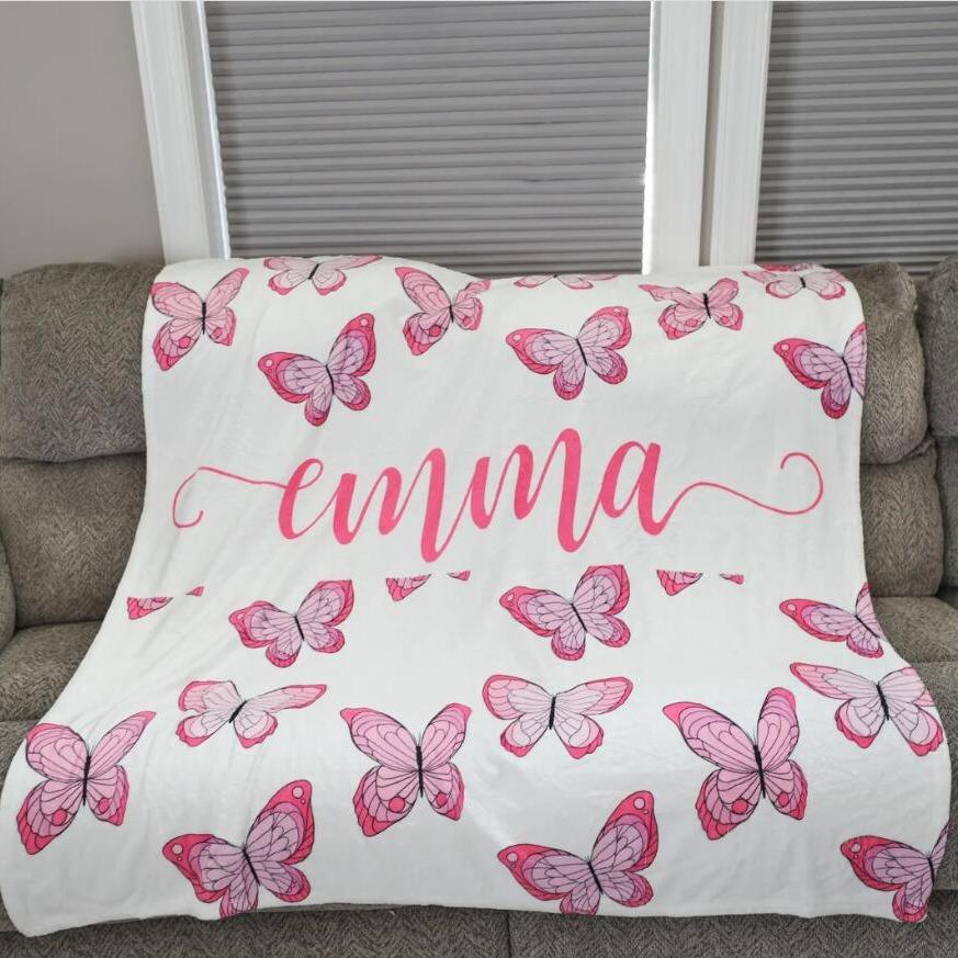 Kinder Personalisierte Namens Flanelldecke Für Mädchen Und Jungen Kundenspezifische Babydecken Buchstaben Fleece Geburtstagsgeschenk Decke