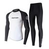 Mens Quick-Dry UV Protection Long Sleeve Rash Guard Set With Matching Pants Surfing Diving Snorkeling