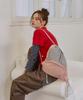 Leneeb Pocket Gym Bag Pink Gray