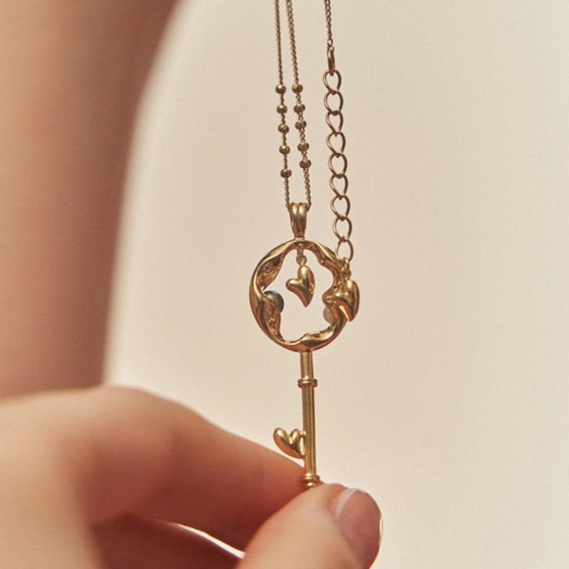 Vingt Six Avril 3-n10 Shape of Your Heart Key Necklace