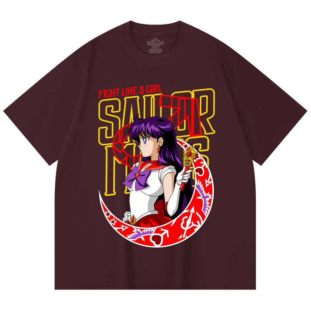 

230 Gsm 100% Cotton Sailor Moon V6 Mars Print Unisex Heavy Cotton T Shirt 2XL