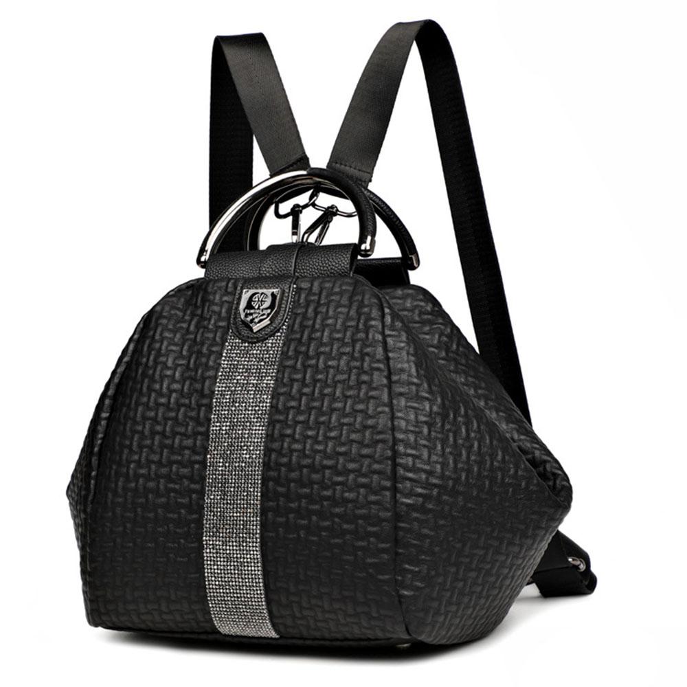 Damevesker Dameryggsekk Multifunksjonell Fashion Diamond-ryggsekk