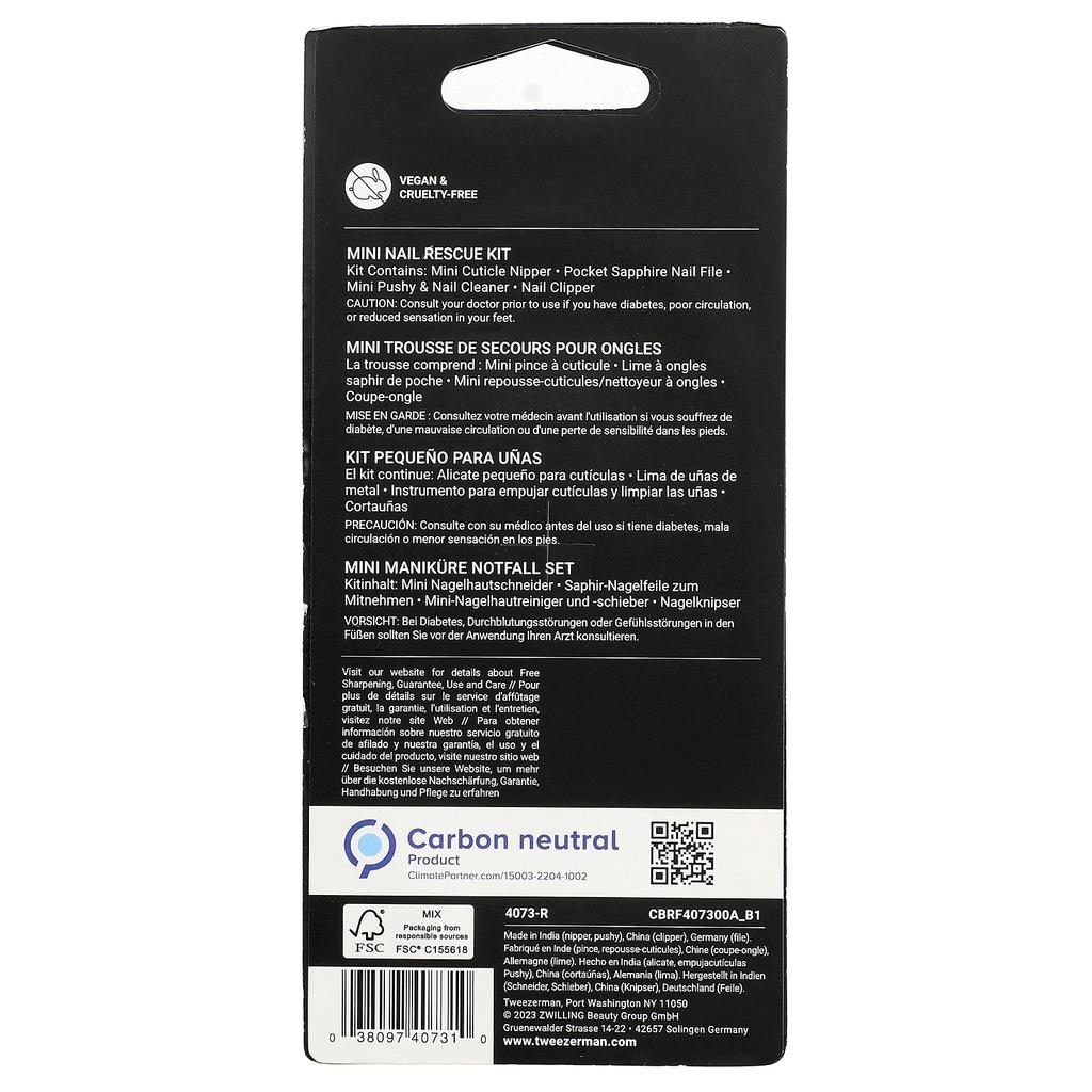 Tweezerman Mini Nail Rescue Kit, 5-piece kit
